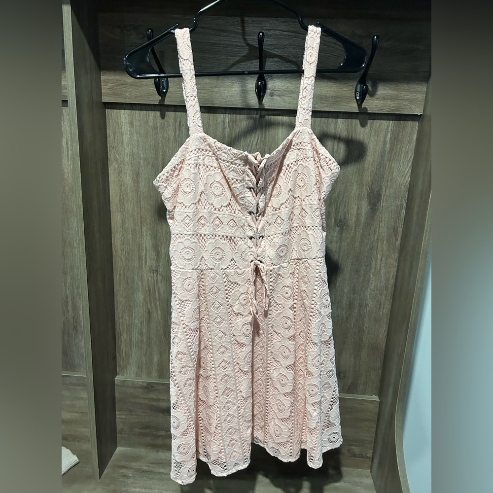 Aeropostale Blush Lace Detail Dress